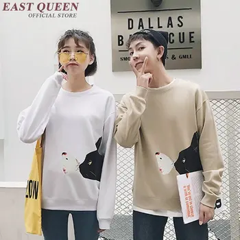 Kawaii tøj koreansk mode sweatshirts dame 2018 kat print søde sweatshit for teenagere KK1623 H