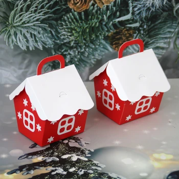 10stk Røde Hus Emballage Gave, Fødselsdag, Bryllup Favoriserer Luftfartsselskab Part jul vil mere speciel, hvis du wrap det op