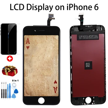 Klasse AAAA++++ LCD-Skærm udskiftning Til iPhone 6 6S 7 8 Plus LCD-Skærm Med 3D-Kraft Touch Digitizer Assembly +gave