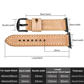 MAIKES Se Tilbehør ægte læder urrem til Apple ur band 42mm 38mm iwatch 44mm 40mm serie 5 4 3 2 1 watchbands