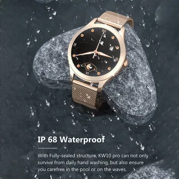 2020 Smart Ur Mode Luksus Vandtæt Armbåndsur i Rustfrit Stål Armbånd til Kvinder Smartwatch Fitness Tracker Til IOS Android