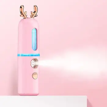 Nano Hydrating Facial Damper sprøjtemaskine Negative Ion Nano Dampende Ansigt Fugtgivende Søde Fawn Bunny USB-Genopladelige
