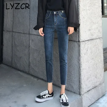 LYZCR Høj Talje Denim Stretch Jeans Kvinder Foråret 2020 Vintage Skinny Jeans Kvinde, Høj Talje Jeans Til Kvinder Pantalon Femme