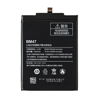 Batteri BM47 For Xiaomi Redmi 4X 3 3s 3pro/Redmi 5 plus 5A/Redmi Note 4 4X 5A 3 Pro BM 47 46 MIA 41 43 BM47 BM46 BN41 BN43 Batery