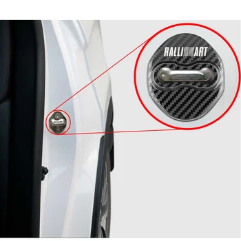 Carbon fiber mønster Bil dørlås Beskyttende Cover Tilfældet For Mitsubishi Lancer RalliArt 10 Ralli Kunst Auto Tilbehør