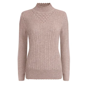 UHYTGF Dame trøjer Ren farve, som vilde elastisk Inde i efterår og vinter sweater kvinder strikket pullover afslappet varm kort sweater 723