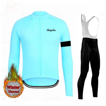 Pro Team Rcc Cykling Tøj Vinter Fleece Tøj Med Lange Ærmer, Jersey Sat UNinform Termisk Fleece Skinsuit Ropa De Hombre