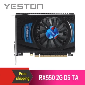 Yeston Radeon RX550 2GB GDDR5 PCI-Express 3.0 DirectX12 video gaming grafikkort ekstern grafikkort til desktop
