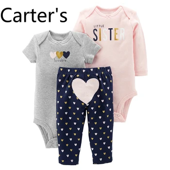 Carter ' s Krop Dla Niemowlaka Krop Noworodek Romper baby tøj baby langærmet nyfødte buksedragt Flere stilarter Ren bomuld