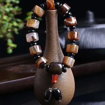 Drop Shipping Naturlige Agat Armbånd Runde Perler Armbånd Krystal Armbånd-Armbånd-Smukke Mænd Jade Smykker