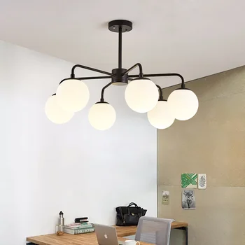Moderne Nye Kreative Lysekrone Sort/Hvid Belysning Til Stuen Spider Lysekrone Moderne Loft Lampe Lampe Belysning