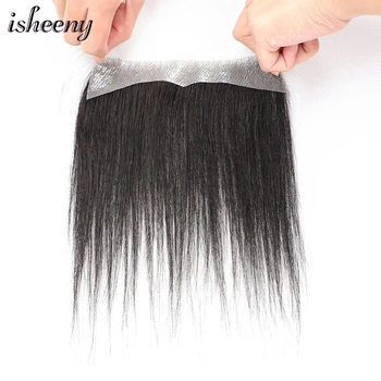 Isheeny Remy Human Hair Erstatning System Toupee 2*16 M Stil Panden Toupee Paryk 8