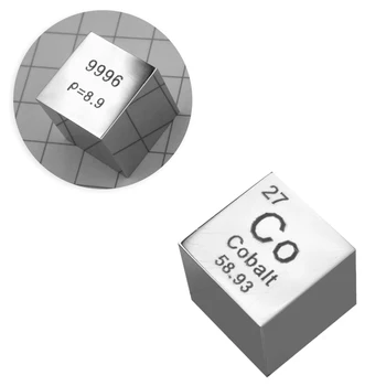 10 X 10 X 10 mm Høj Renhed Metal Spejl polsk Kobolt Cube Periodiske Tabel Af Elementer Terning(Co≥99.96%)