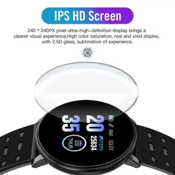 2020 Ny Touch-Skærm, 3D-Sport Watch119plus Farverige Skridttæller Smart Ur Trænings-og pulsmåler Kvinder Ur Smartwatch m4