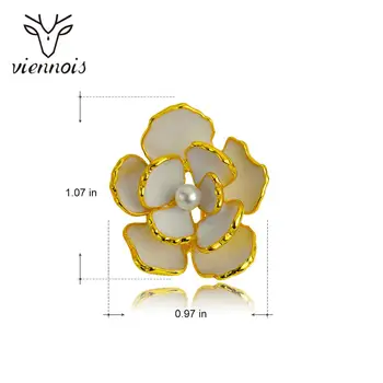 Viennois Emalje Stud Øreringe Til Kvinder, Søde Søde Perle Blomst Stud Øreringe Til Kvinder Mode Smykker Koreansk Stil