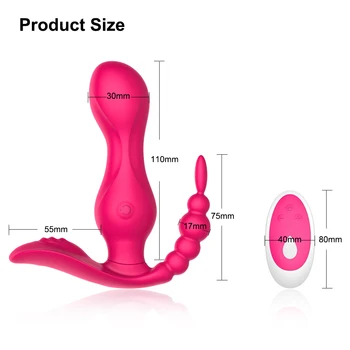 Trådløs Fjernbetjening Trusser Vibrator Dildo Bærbare Vibrator Sex Legetøj til Kvinder Voksen Anal Plug G Spot Klitoris Stimulator