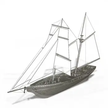 1:70 Træ skib model Kits Samlet Klassisk Sejlbåd Modellering Træ-Slagskib Toy Tilbyder engelsk Undervisning