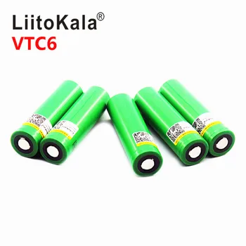 Hot Liitokala VTC6 3,7 V 3000mAh 18650 Li-ion Batteri 30A Decharge for US18650VTC6 Værktøjer e-cigaret batterier