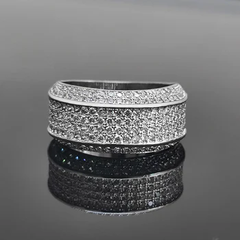 Bague Ringen Charms Ring for Mænd Sølv 925 Smykker Luksus-Fulde Smykkesten Geometri design Smukke Tilbehør til mænd Size8-13