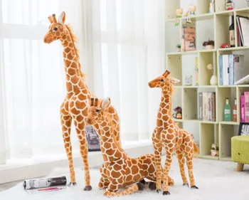Høj Kvalitet 140cm Simulering Giraf Plys Legetøj Søde tøjdyr Bløde Giraf Dukke Fødselsdag Gave Kids Legetøj