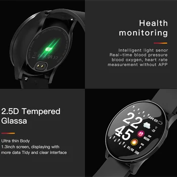 2020 Smart Ur S9 Vejrudsigt Fitness Armbånd, Ringe Påmindelse Vandtæt pulsmåler Bluetooth Smart Band w8