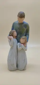 Nordisk Stil Kærlighed Familie Figurer Harpiks Miniacture Mor, Far og Børn Hjem Tilbehør til Udsmykning Lykkelig Tid