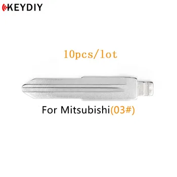 KEYDIY 10 stk/masse Metal Tomme Uncut Flip KD/VVDI/JMD Fjernbetjeningen Blade Type #07 til Mitsubishi MIT11