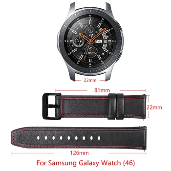 20/22mm læder armbånd til Samsung Galaxy ur 46/42mm /Samsung Gear S3 Frontier/Classic-Gear S2 S4 smart ur Tilbehør