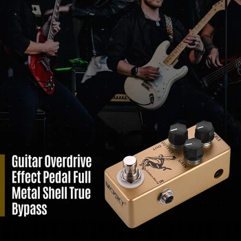 MOSKY Hest Guitar-Effekt-Pedal Overdrive Guitar-Pedal, Full Metal Shell True Bypass-Guitar-Dele & Tilbehør