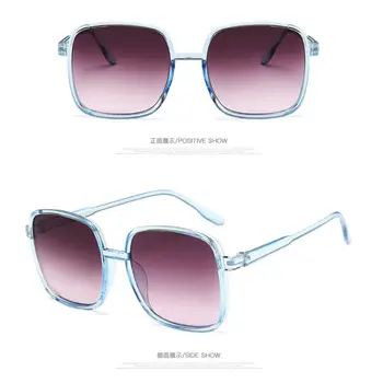 Overdimensionerede solbriller til kvinder 2020 luksus mærke Plast square solbriller mænd vintage store briller nuancer UV400