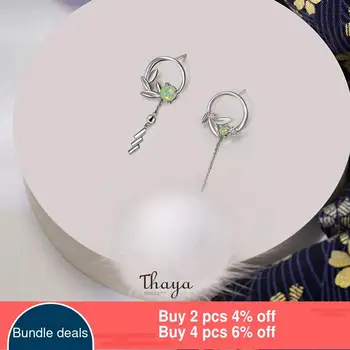 Thaya 925 Sterling Sølv Blomst Stud Øreringe Øreringe I Sølv Dingle Høj Kvalitet Til Kvinder Øre Japansk Stil, Fine Smykker