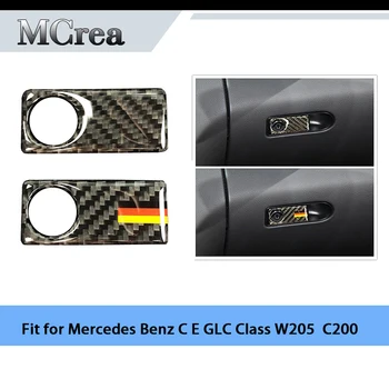 MCrea Bil Styling 3D Stickers Til Mercedes W205 Benz C-GLC E-Klasse AMG Co-pilot Handsker opbevaringsboks Dør Håndtag Skål Tilbehør