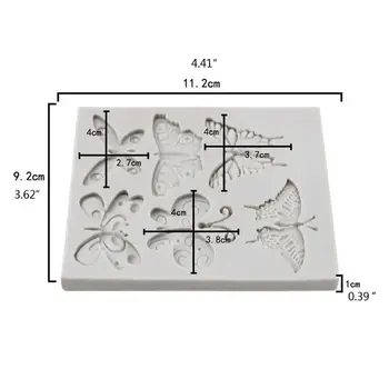 Håndlavet Sommerfugle Silikone Formen Candy Forme Mini-Cake Decor Polymer Ler Crafting Epoxy Harpiks smykkefremstilling