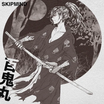 Klassisk Dororo Hyakkimaru Anime, Manga Tshirt for Mænd Kort Ærme Grafisk Samurai Sværd T-Shirt, Slim Fit Ren Bomuld Tee Gave