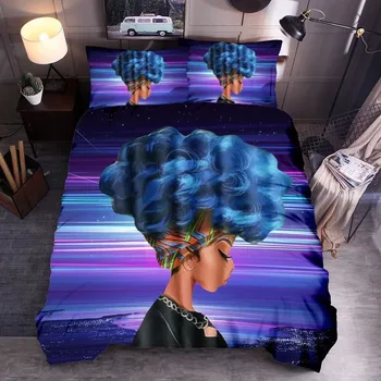 African national pige stil Duvet cover sæt hjem tekstil-sengetøj sæt Dynen dække pudebetræk Tegnefilm trykt talsmanden sæt sengelinned