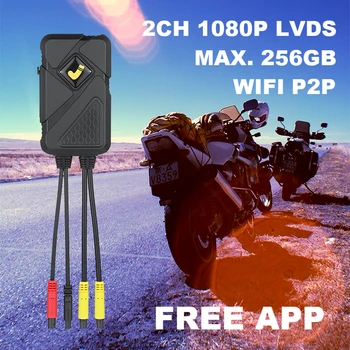 Motorcykel Video-Optager Kamera Kit 2CH 1080P LVDS HD DVR Støtte WIFI APP til Motorcykel DVR