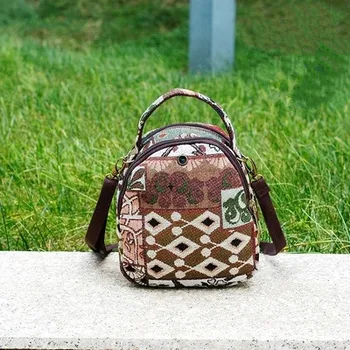 Mode String Pynt Kvinder Mini Shopping Tasker!Alle-match Floral Applikationer Skulder&Håndtasker Godt Nationale Lærred Luftfartsselskab