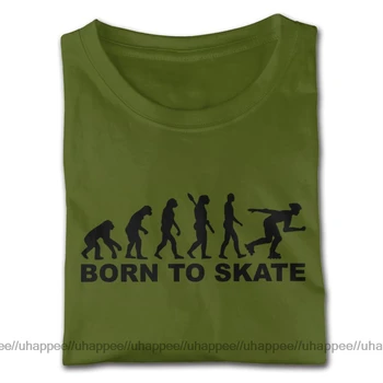 Bedste Evolution Inline Skating T-Shirt Til Mænd Billige Brugerdefineret Korte Ærmer Tunge Bomuld Besætning Hals Shirts