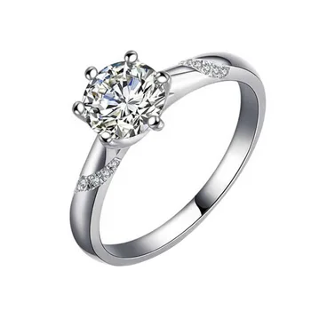 Naturlige Moissanite Smykker S925 Sølv Ring for Kvinder Massivt Sølv 925 Smykker Bizuteria Anillos De Bryllup Gemstone Ring Box