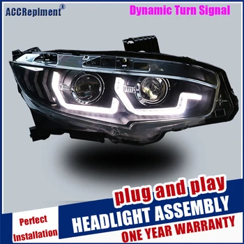 2016-2019 Dynamisk blinklys LED FORLYGTE Bil Styling Til Aktivt Forlygter LED-kørelys Linse Dobbelt Stråle HID Xenon KIT led kørelys