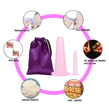 Medicinsk Vakuum Dåser Cupping Cup Cellulite Kinesiske sugekop Terapi Tilbage Body Anti-cellulite Massage Hot Mode Sundhedspleje