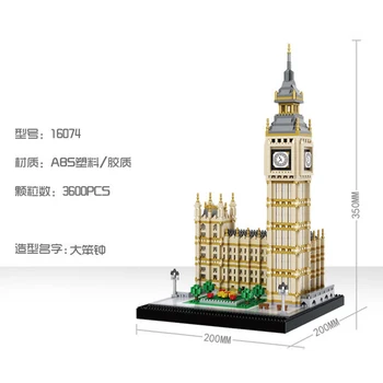 Balody Mini Arkitektur Frihedsgudinden blokke model byggesæt hovedstad Paris Eiffel Tower Big Ben micro mursten ekspert sæt