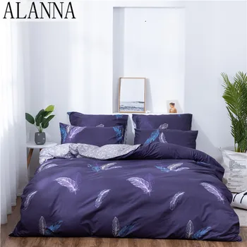 Alanna X-1020 Trykt Solid sengetøj sæt Hjem Strøelse Sæt 4-7pcs Høj Kvalitet Dejlige Mønster med Stjerne træet blomst