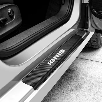 4STK/Sæt Bilen Dør Karmen Klistermærker Bunden Protektor for Suzuki Ignis Auto Bil Styling Carbon Fiber Decals Bil Tuning Tilbehør