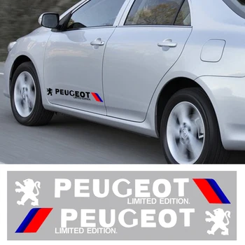 2stk Bil Krop Decal Sticker Bil Badge Dekorative Sticker til Peugeot 107 108 206 207 307 308 508 2008 3008 Style Bil Styling