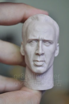 På Lager 1/6 Skala Umalet Nicolas Cage PVC Materiale Hovedet Forme Skåret Tilbehør Model for 12