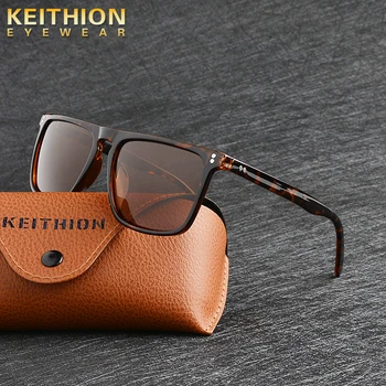 KEITHION Mærke Polariserede solbriller Mænd UV400 Klassiske Mandlige Firkantede Briller Kørsel, Rejser, Briller Gafas Oculos
