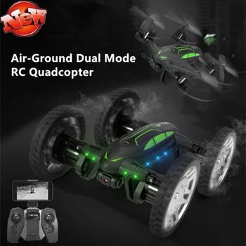 Air Ground Dobbelt Funktion RC Quadcopter WIFI FPV HD-Kamera 4WD-Bil Racing-Mode Højde Hold Hover En Tast Start/Landing med RC Drone