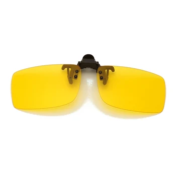 Klip på Flip-op Polariseret Linse For Recept Briller til Mænd, Kvinder Square Kørsel Night Vision Briller UV-Beskyttelse Solbriller