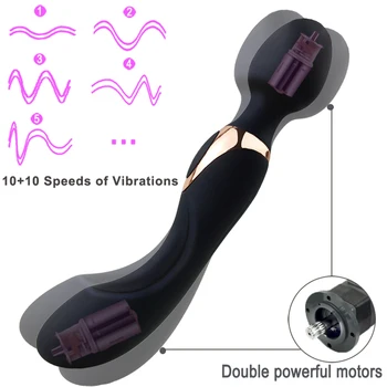 10 Hastigheder Kraftfuld Store Vibratorer til Kvinder Magic Wand Body Massager Sex Legetøj Til Kvinde Klitoris Stimulere Kvindelige Køn Produkter